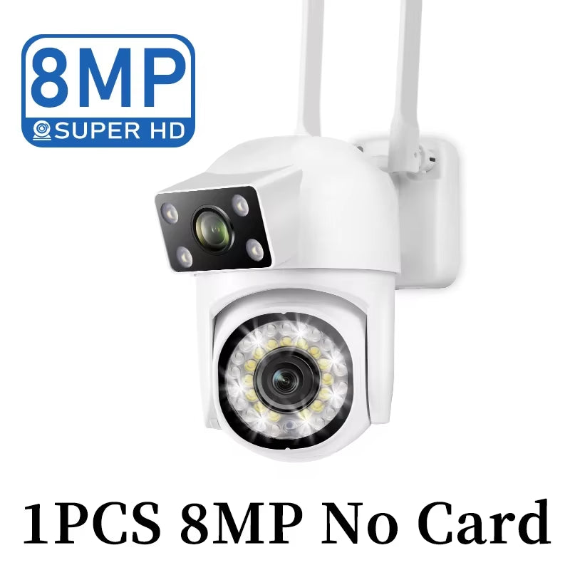 VERYHDSN 8MP PTZ Wifi Camera Dual Lens Human Detect Tracking Outdoor CCTV Security Waterproof Surveillance Cameras Night Vision