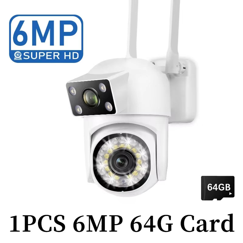 VERYHDSN 8MP PTZ Wifi Camera Dual Lens Human Detect Tracking Outdoor CCTV Security Waterproof Surveillance Cameras Night Vision