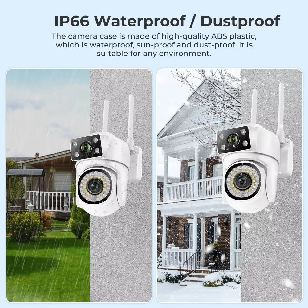 VERYHDSN 8MP PTZ Wifi Camera Dual Lens Human Detect Tracking Outdoor CCTV Security Waterproof Surveillance Cameras Night Vision